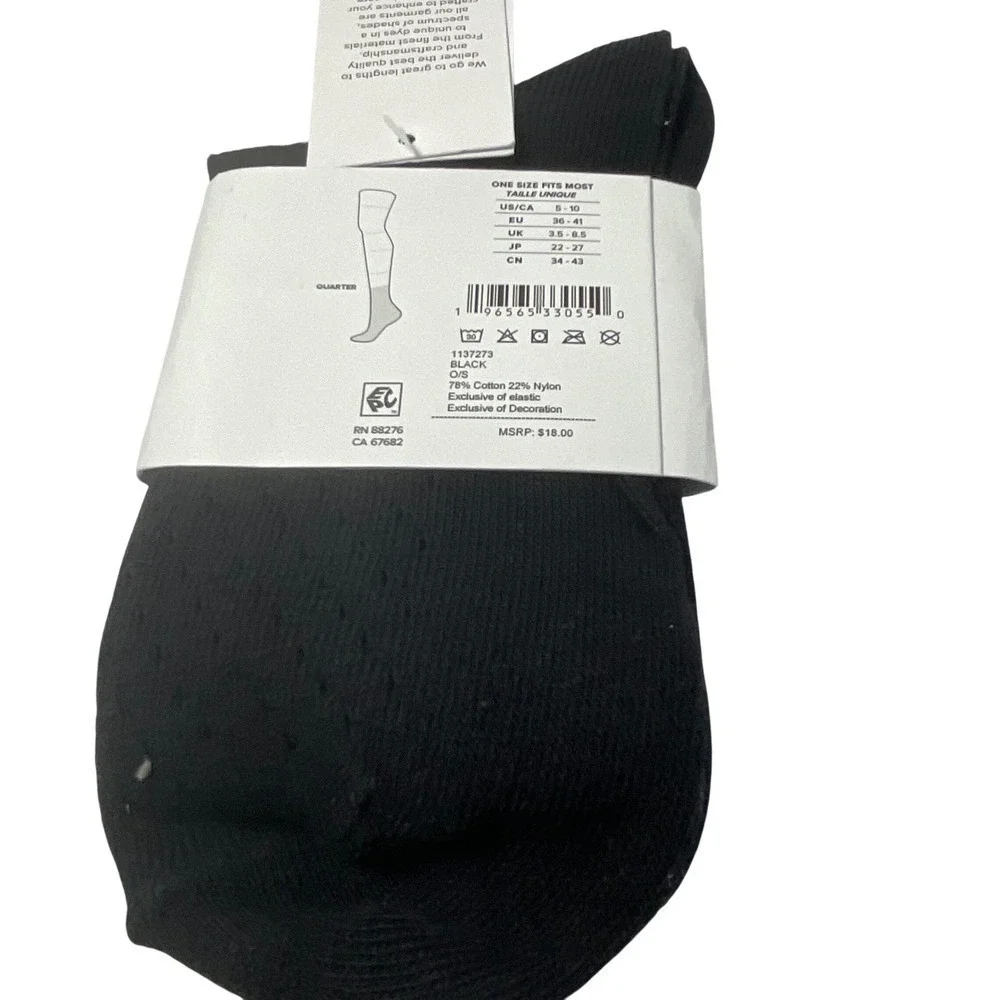 UGG Women One Size‎ Black Cotton Nylon Blend Crew Socks Comfort Everyday Wear